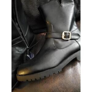 Nautica Women’s Asuka Boots Black Size 11 Mid-Calf Buckle